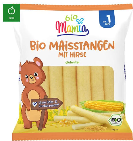 Mamia Organic Corn Sticks with Millet