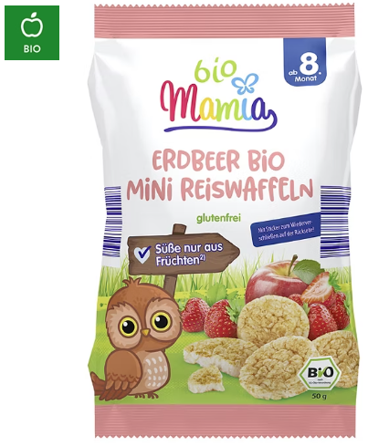 Mamia Organic Strawberry Rice Cake