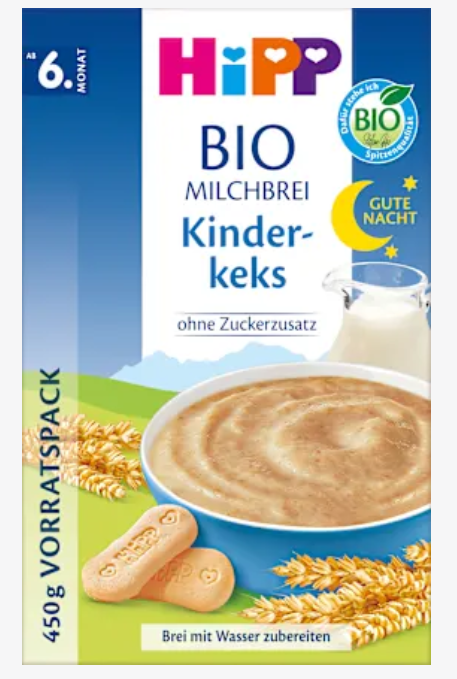 HiPP Organic Good Night Milk Porridge with Biscuits